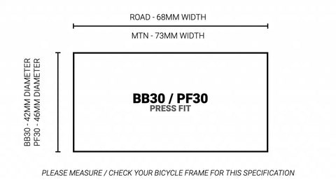 Praxis Works M30 Thru Bottom Bracket – BSA Threaded 68mm / 73mm
