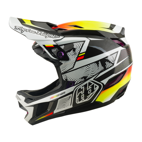 TROY LEE DESIGNS D4 Carbon Helmet Lined up Black