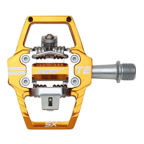 HT T2-SX BMX Clipless Pedals – Dual Sided Platform Pedals for BMX, Enduro & Downhill